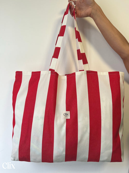 Big bag - RAYURES ROUGE
