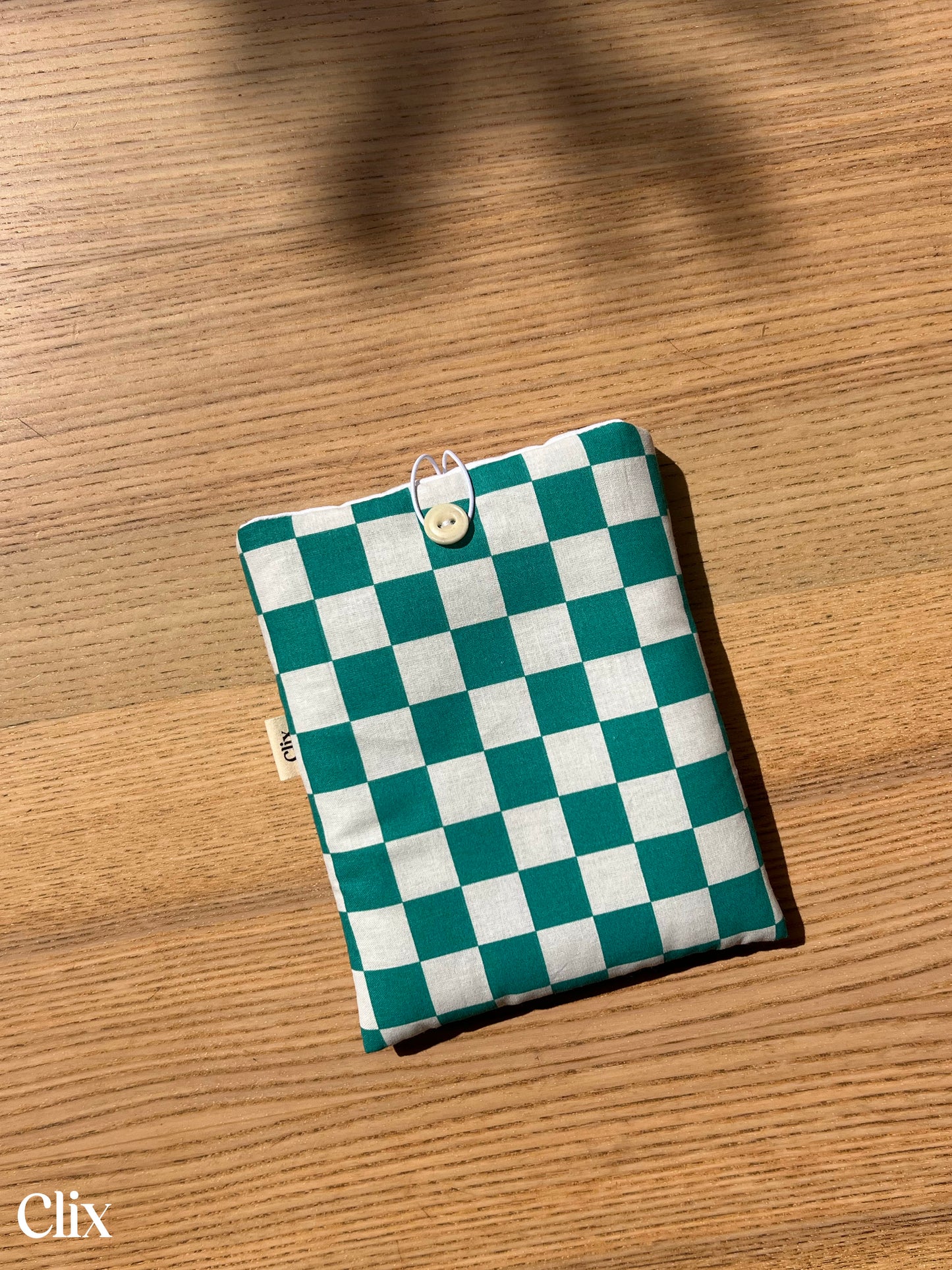 Clix - housse de livre - DAMIER VERT