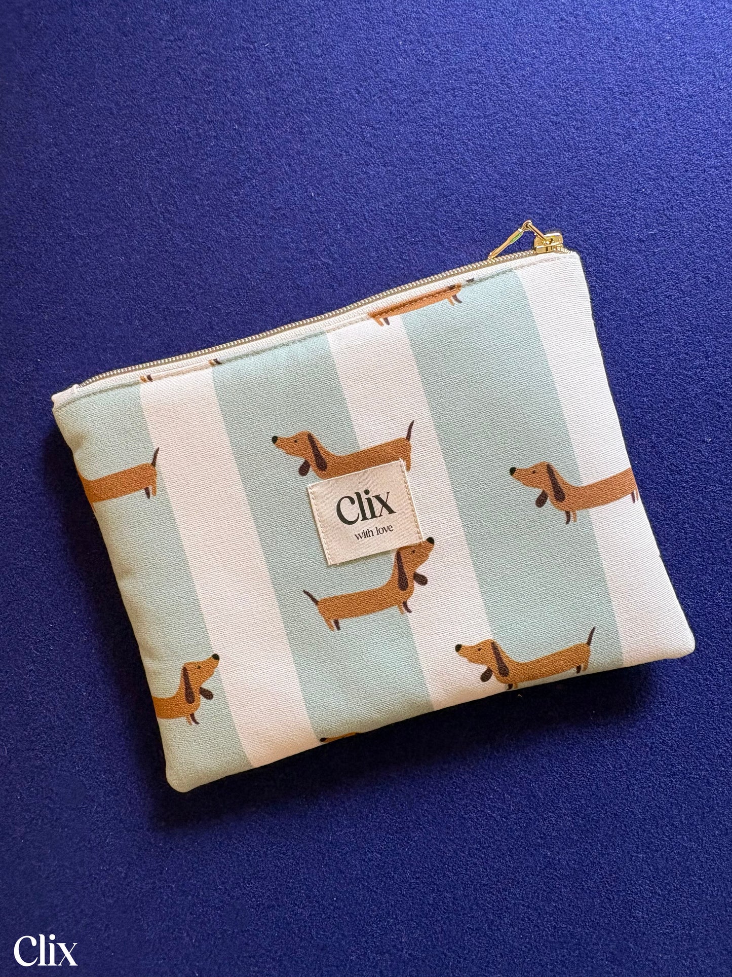 Trousse plate - RAYURES TECKELS