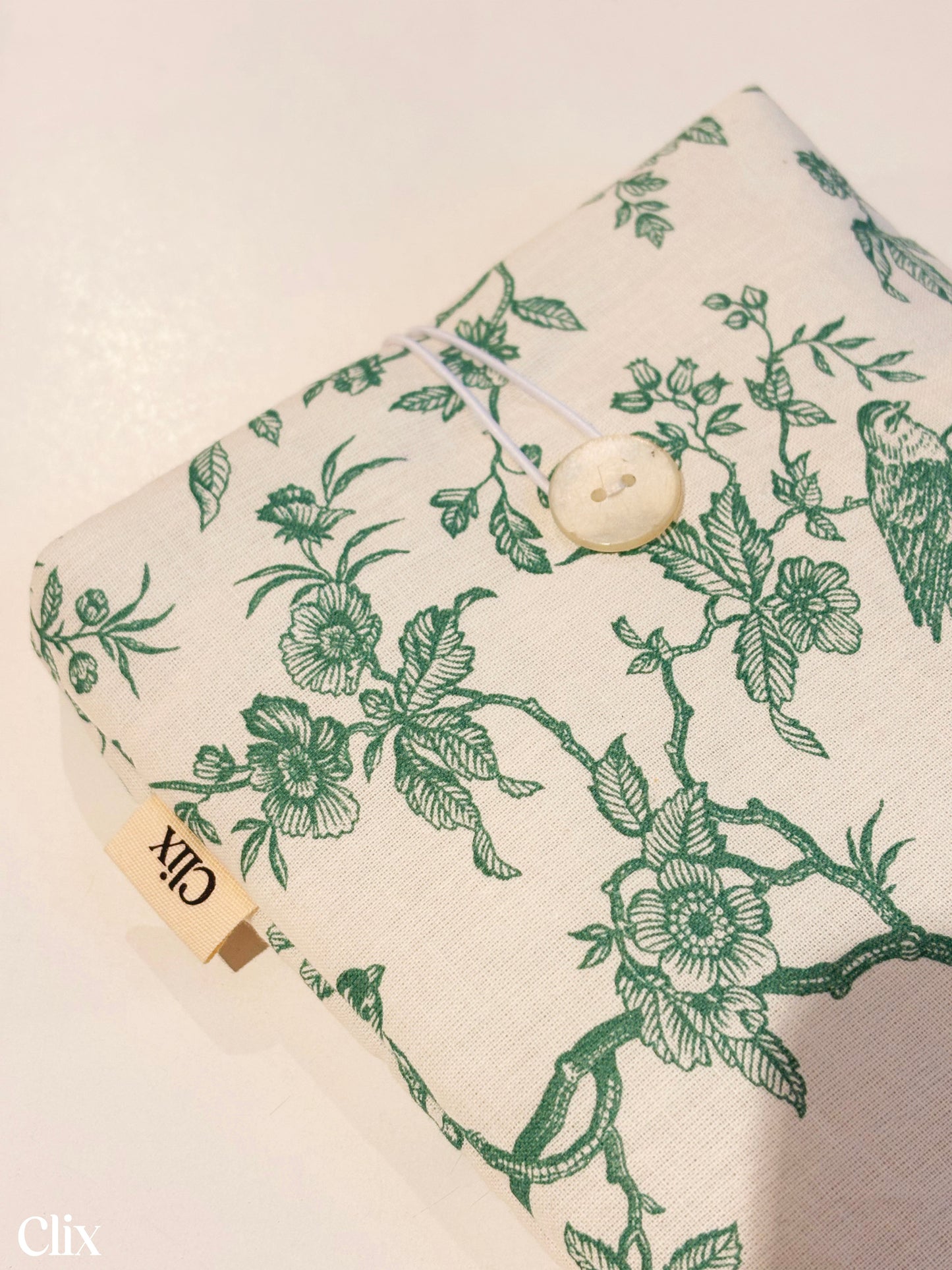 Housse de livre - OISEAUX VERTS