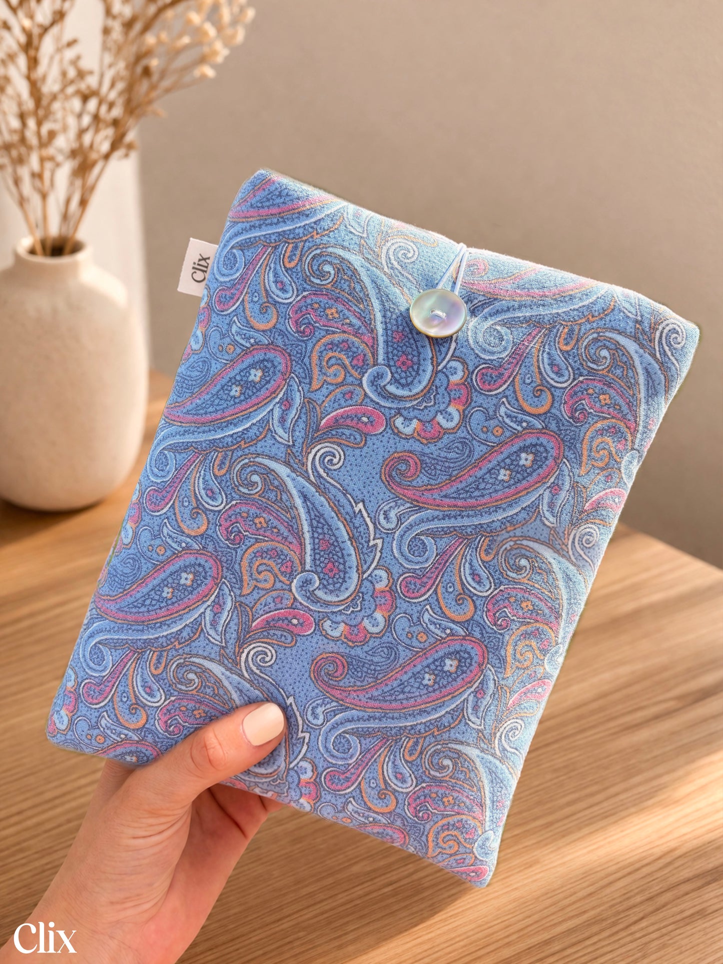 Housse de livre - BLEU VINTAGE