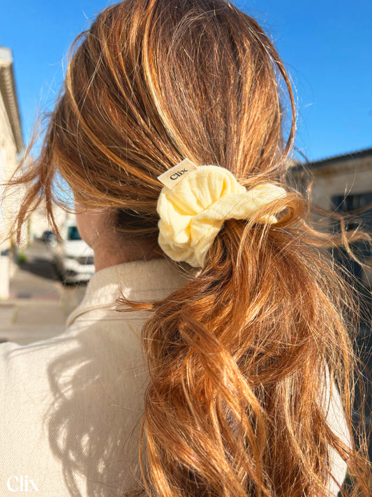 Chouchou - GAZE DE COTON JAUNE PASTEL