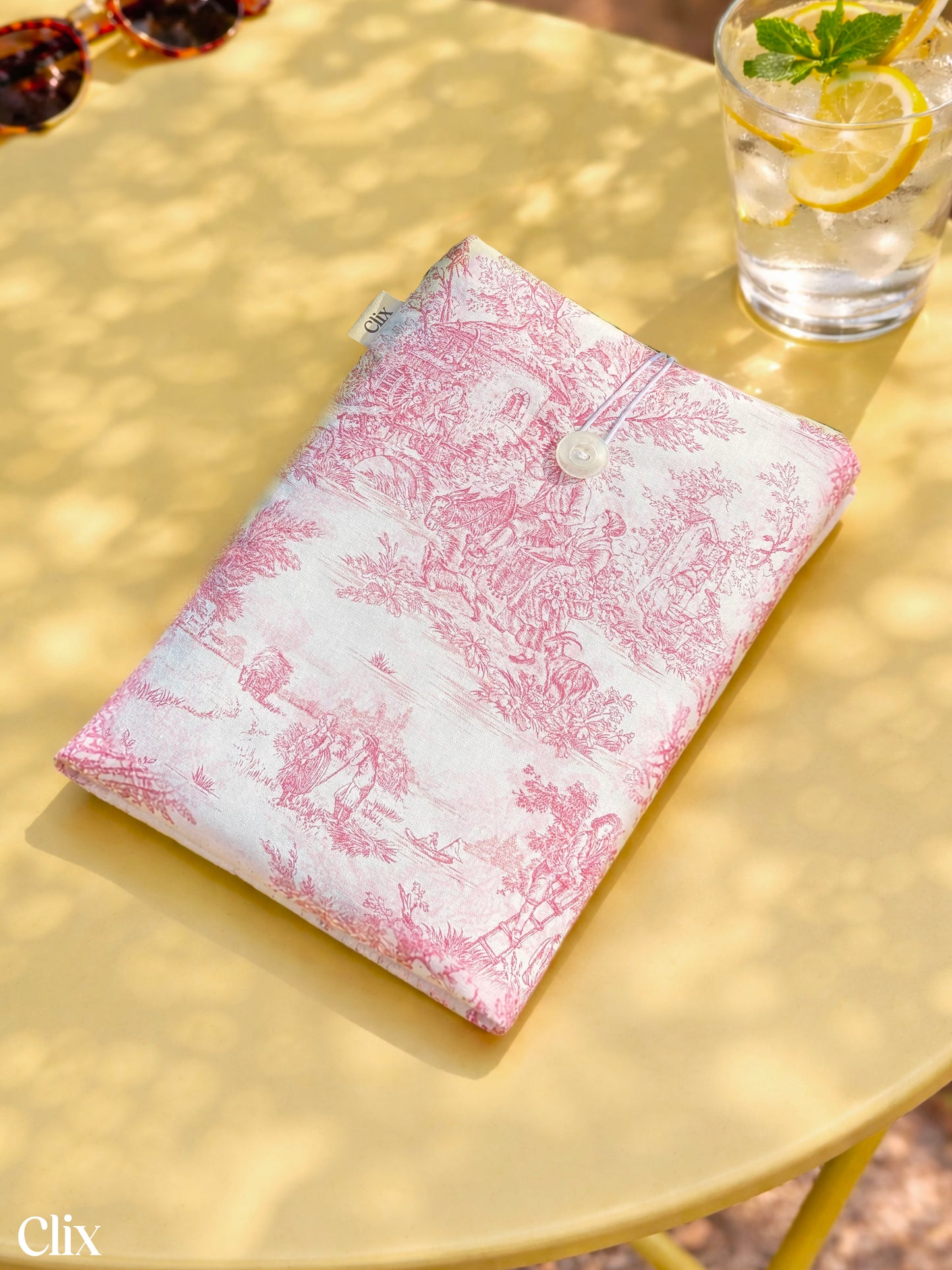 Housse de livre - JOUY ROSE