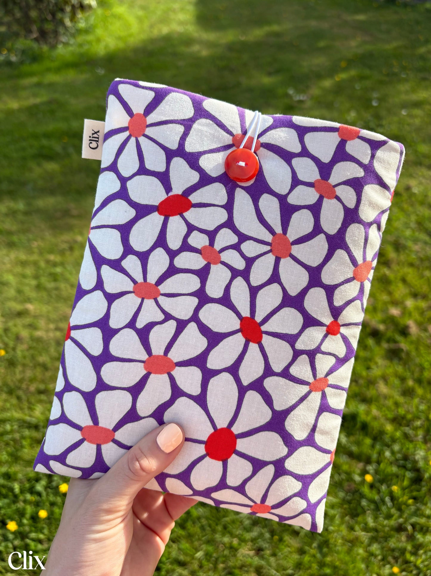 Housse de livre - FLEURS VIOLETTES