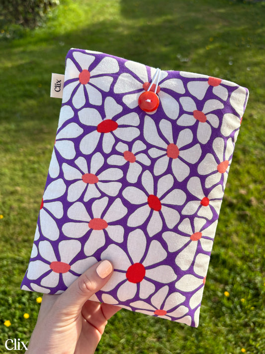 Housse de livre - FLEURS VIOLETTES