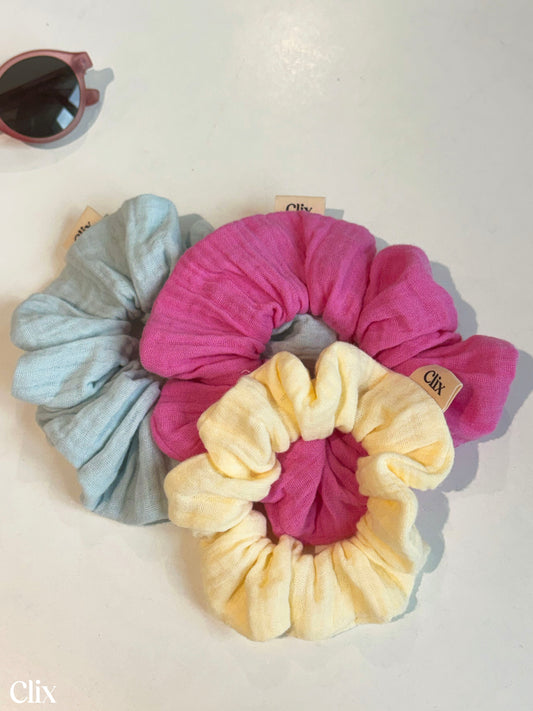 Chouchou - GAZE DE COTON JAUNE PASTEL