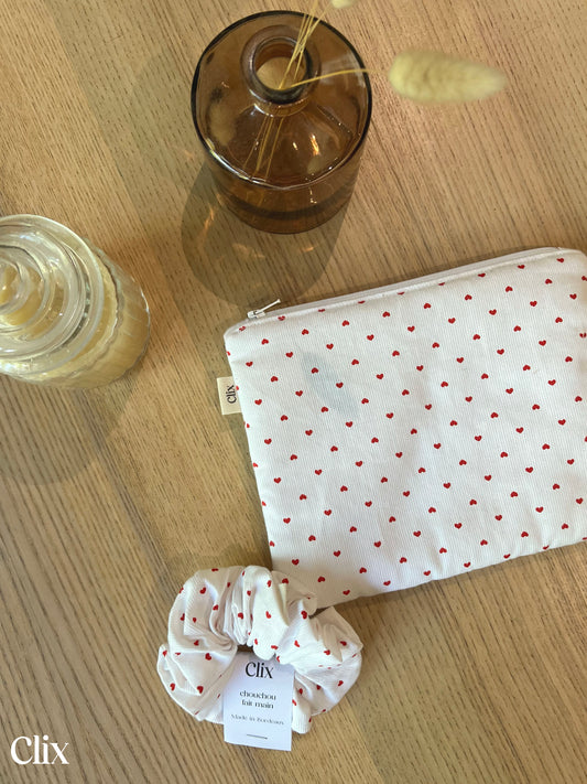 Clix - Trousse plate cœur rouge 
