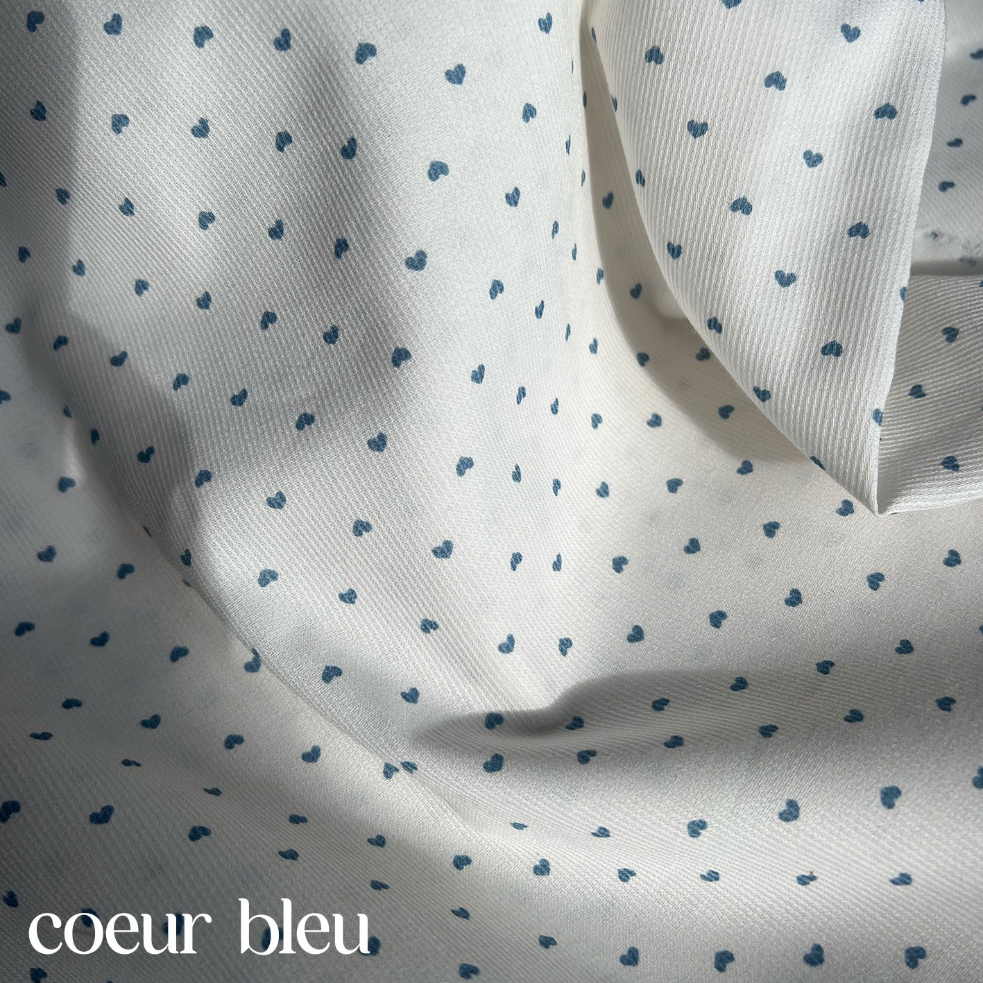 Clix - tissu - Cœur bleu