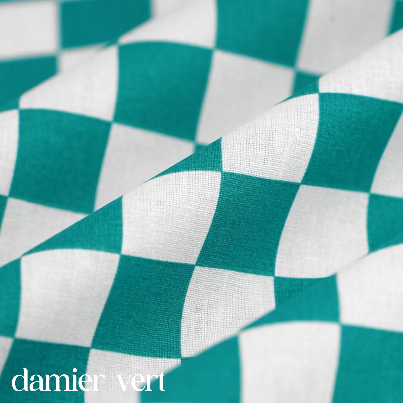 Clix - tissu - Damier vert 