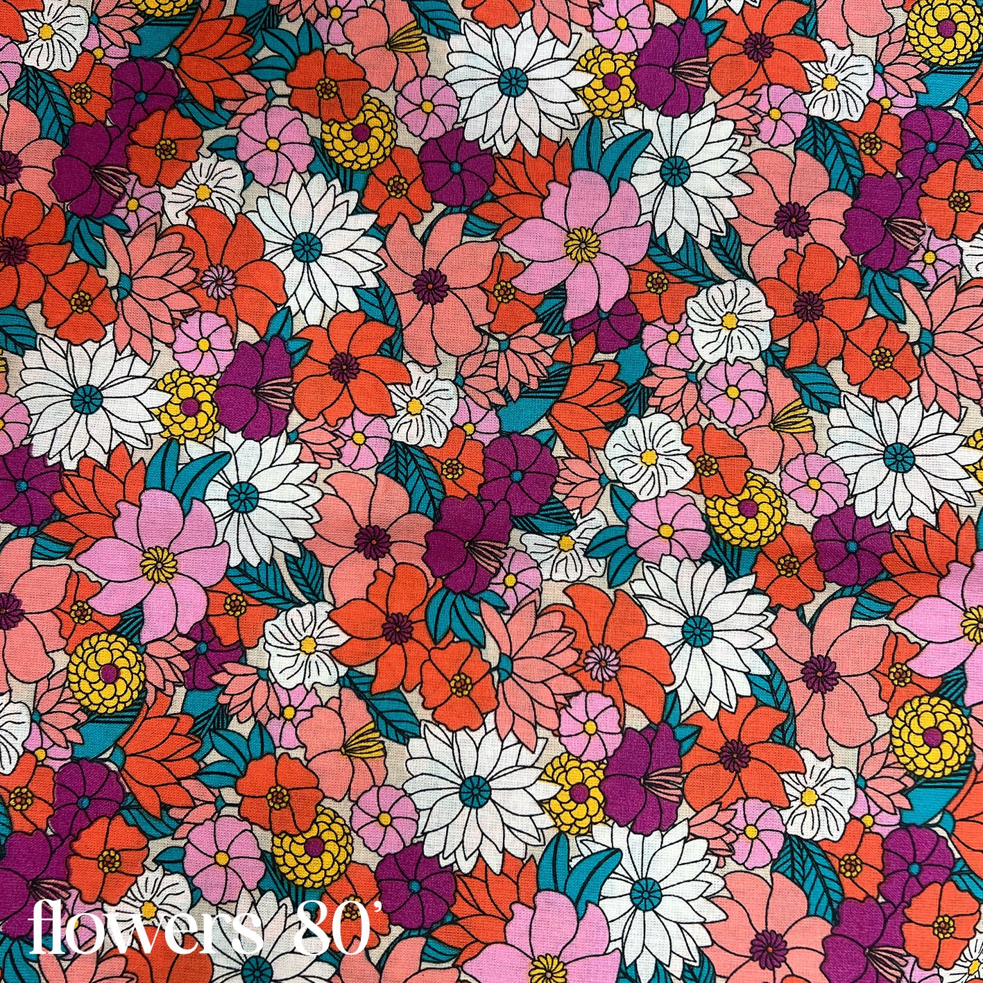 Clix - tissu - Flowers 80’