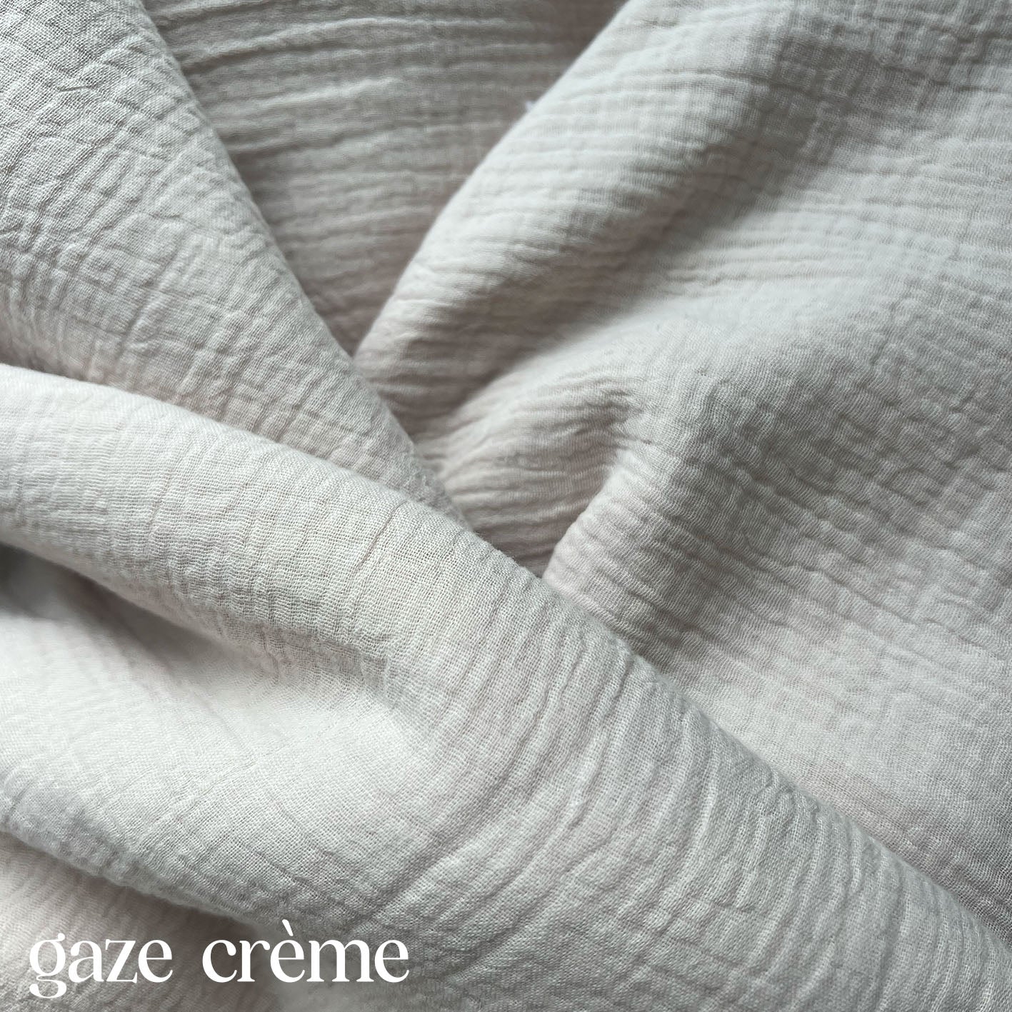 Clix - tissu - Gaze crème 