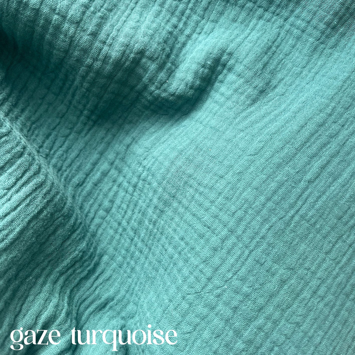 Clix - tissu - Gaze turquoise 