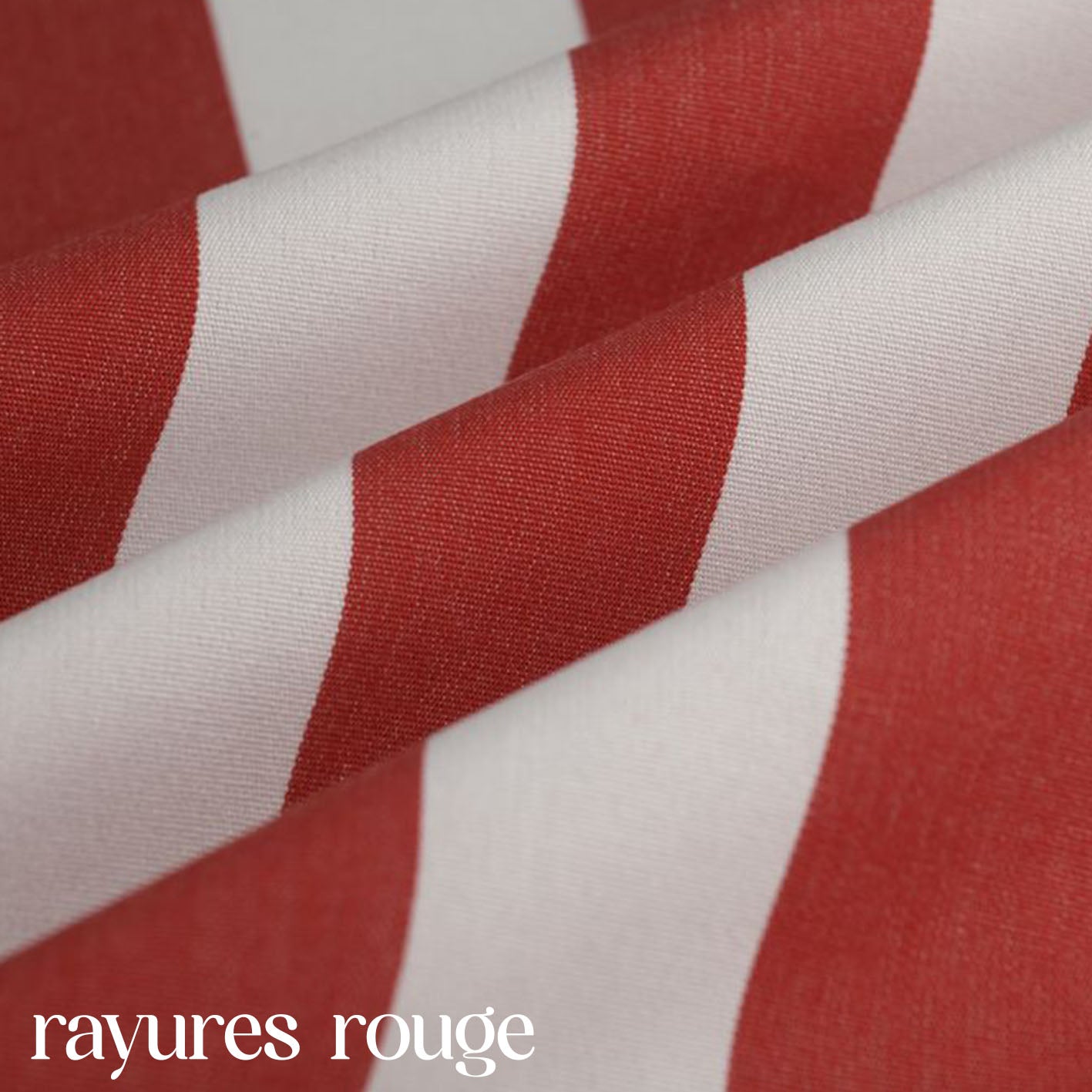 Clix - tissu - Rayures rouge 