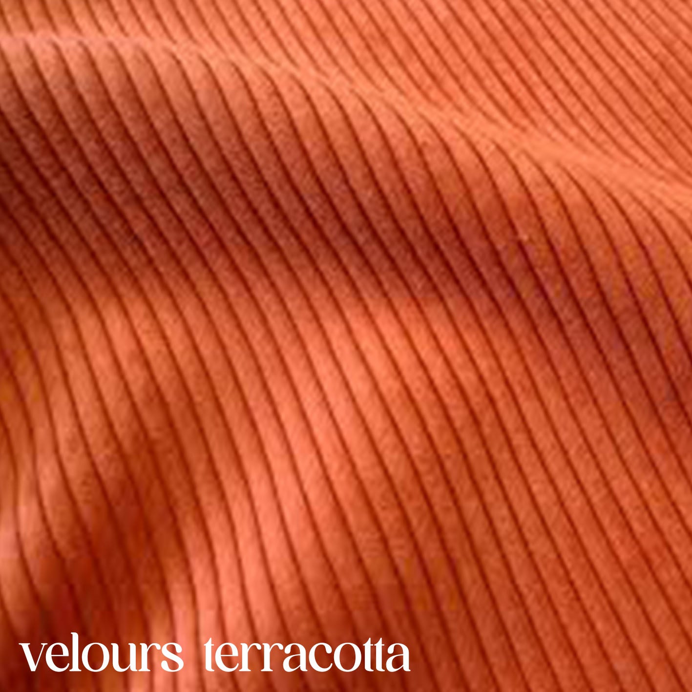 Clix - tissu - Velours terracotta 