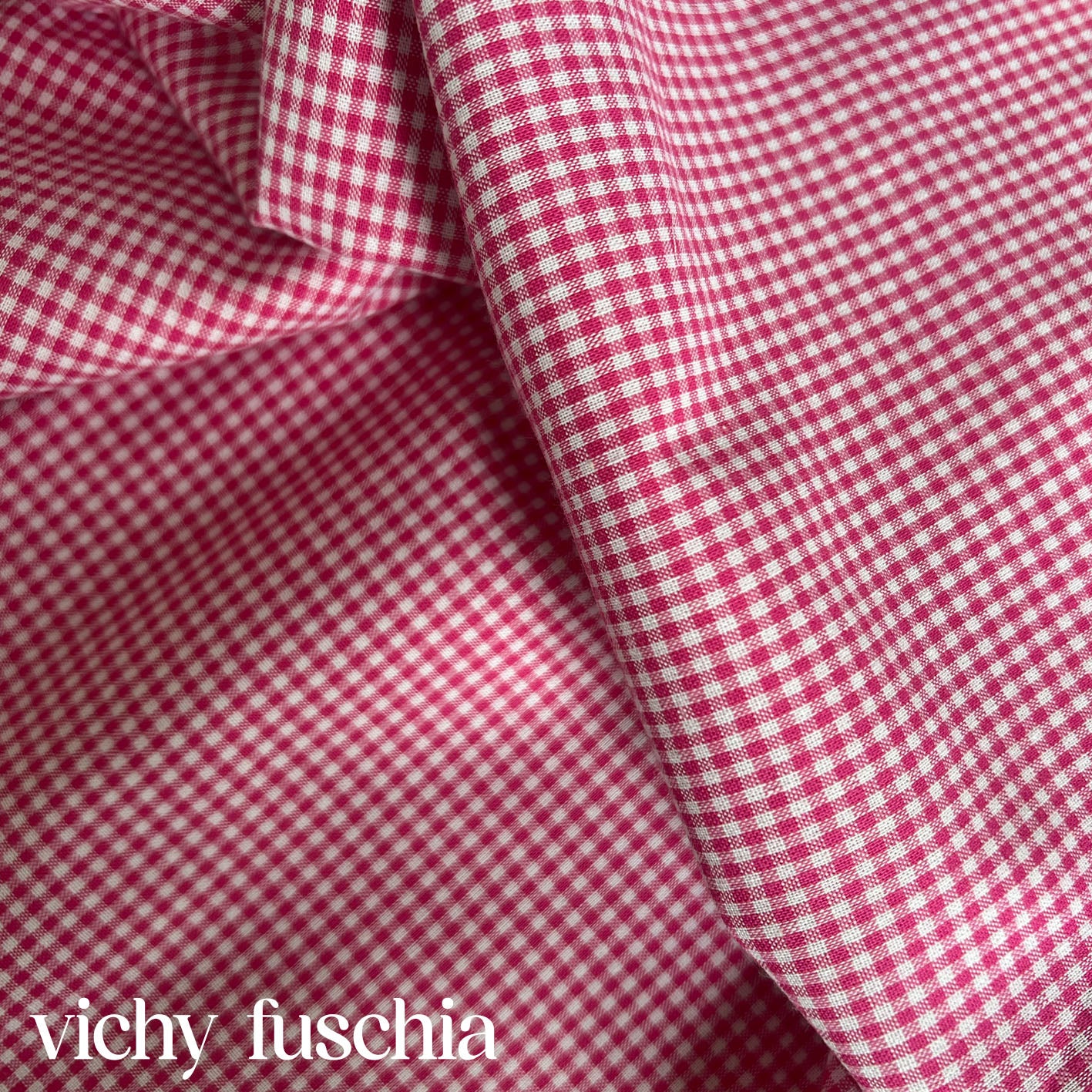 Clix - tissu - Vichy fuschia 