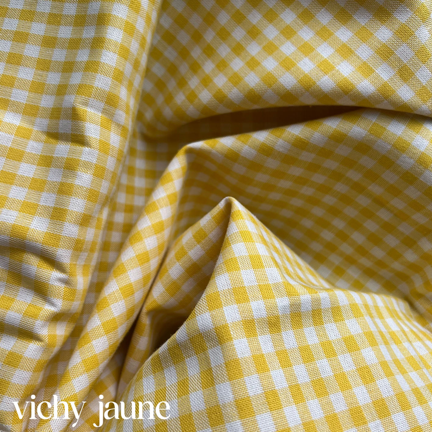 Clix - tissu - Vichy jaune 