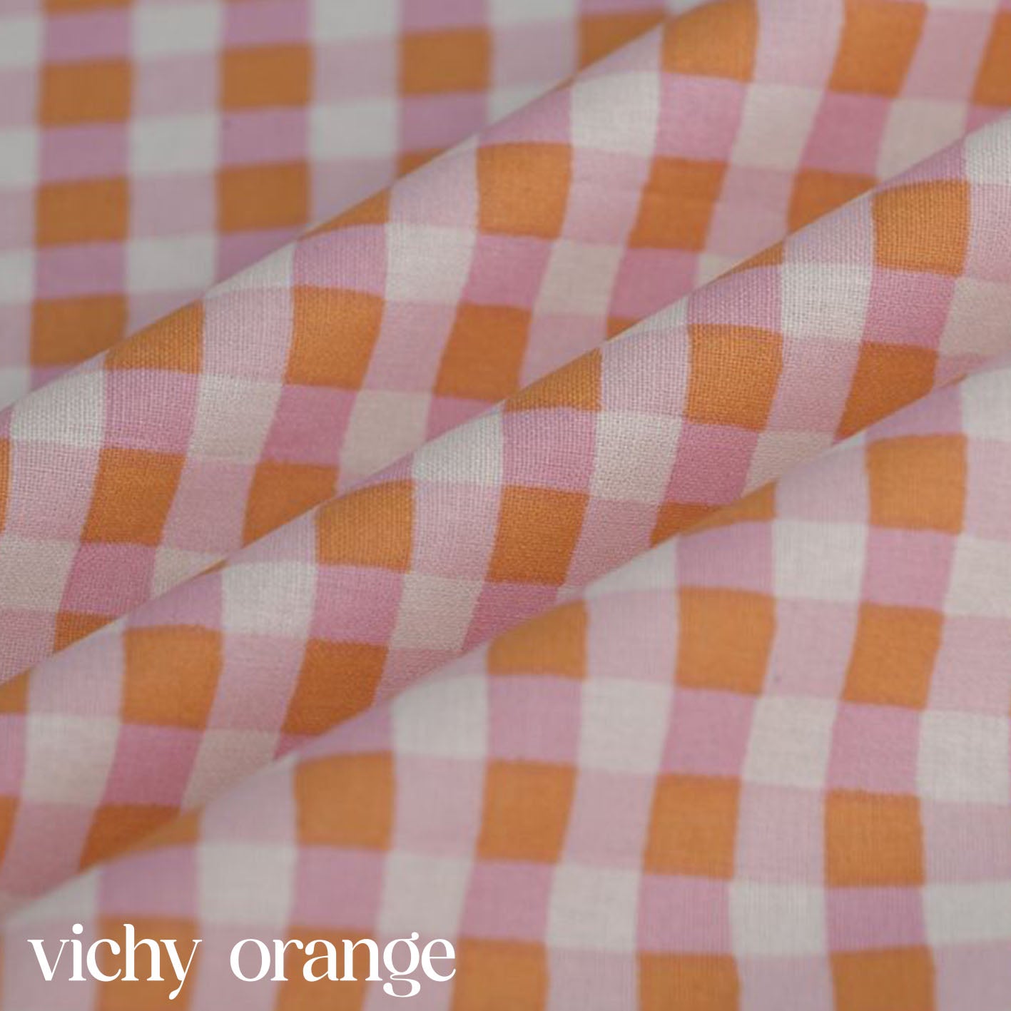 Clix - tissu - Vichy orange 