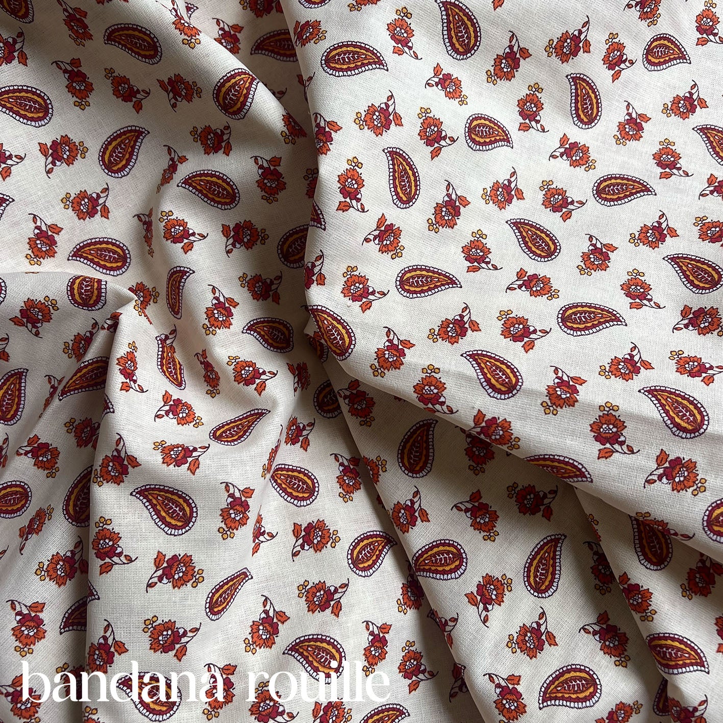 Clix - tissu - bandana rouille 