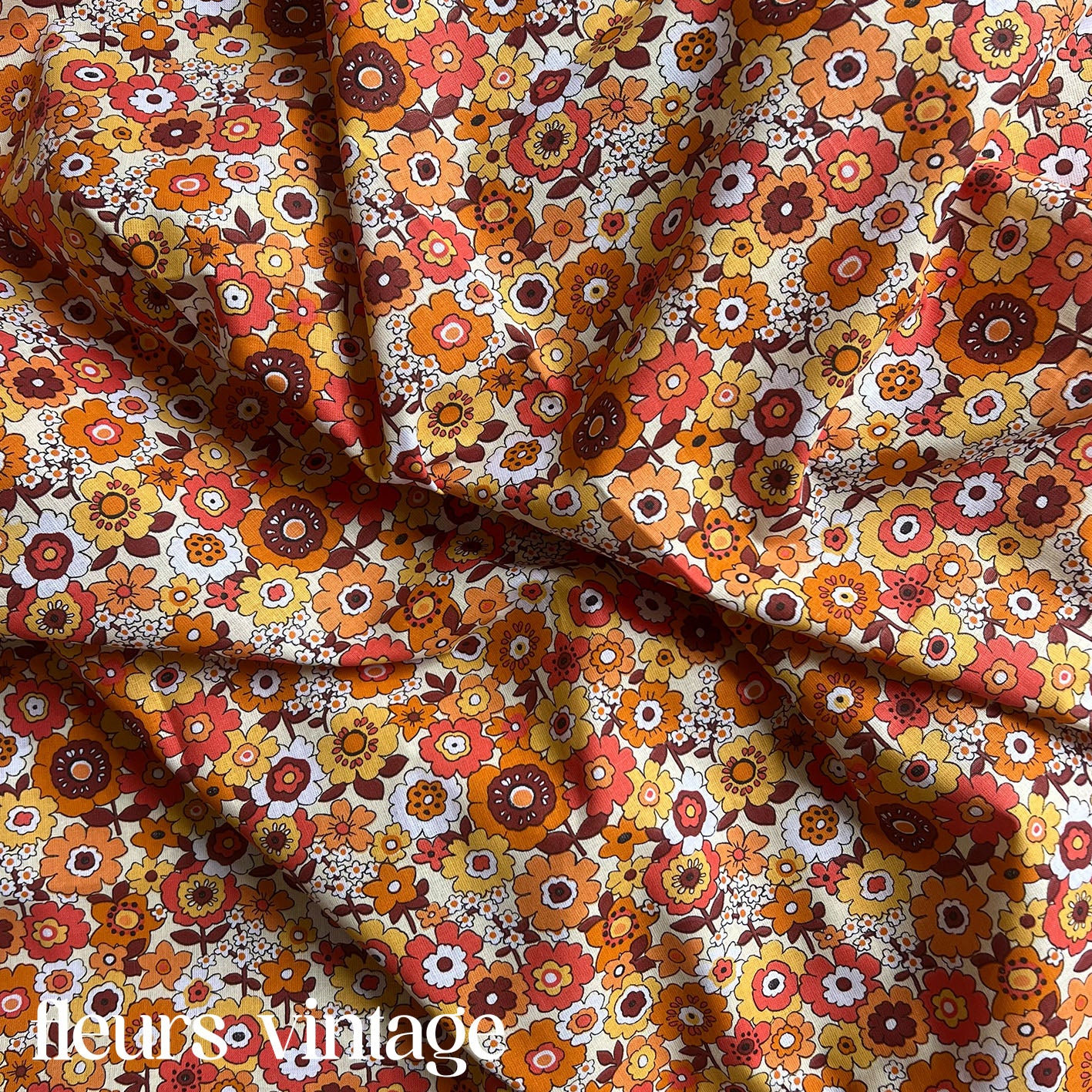 Clix - tissu - fleurs vintage 