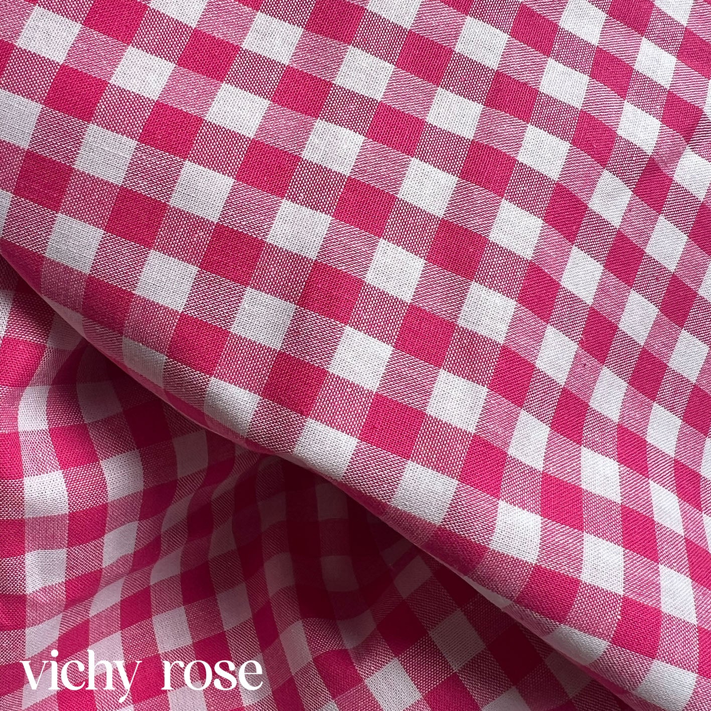 Clix - tissu - vichy rose