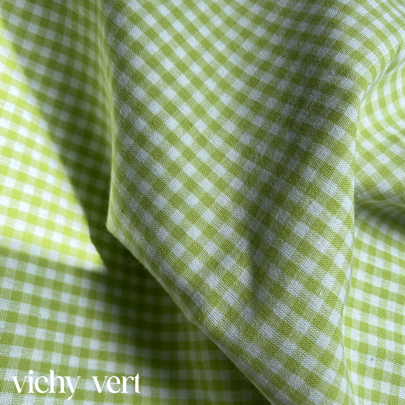 Clix - tissu - vichy vert 