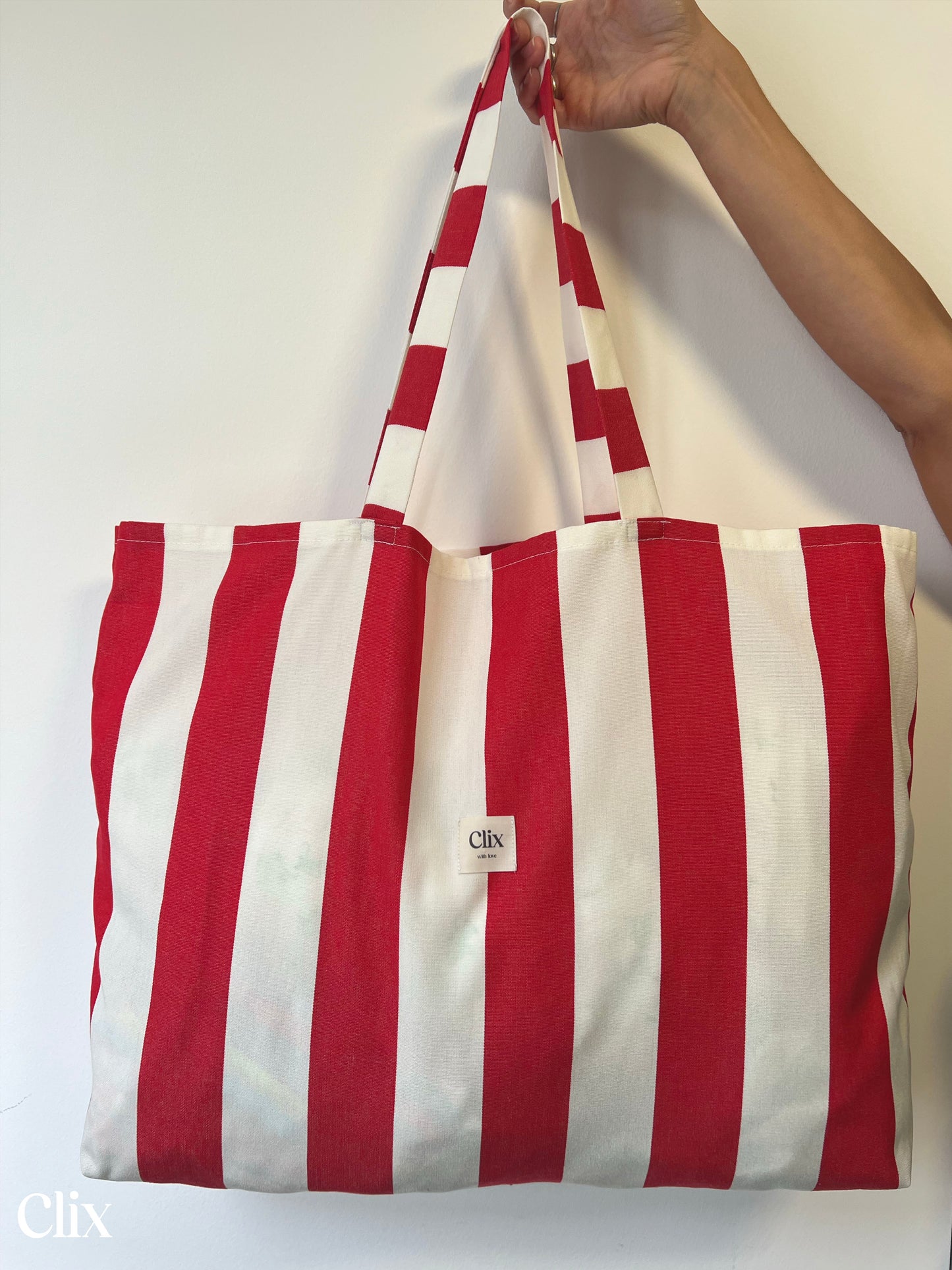 Clix_big bag 2 -rayures rouges 