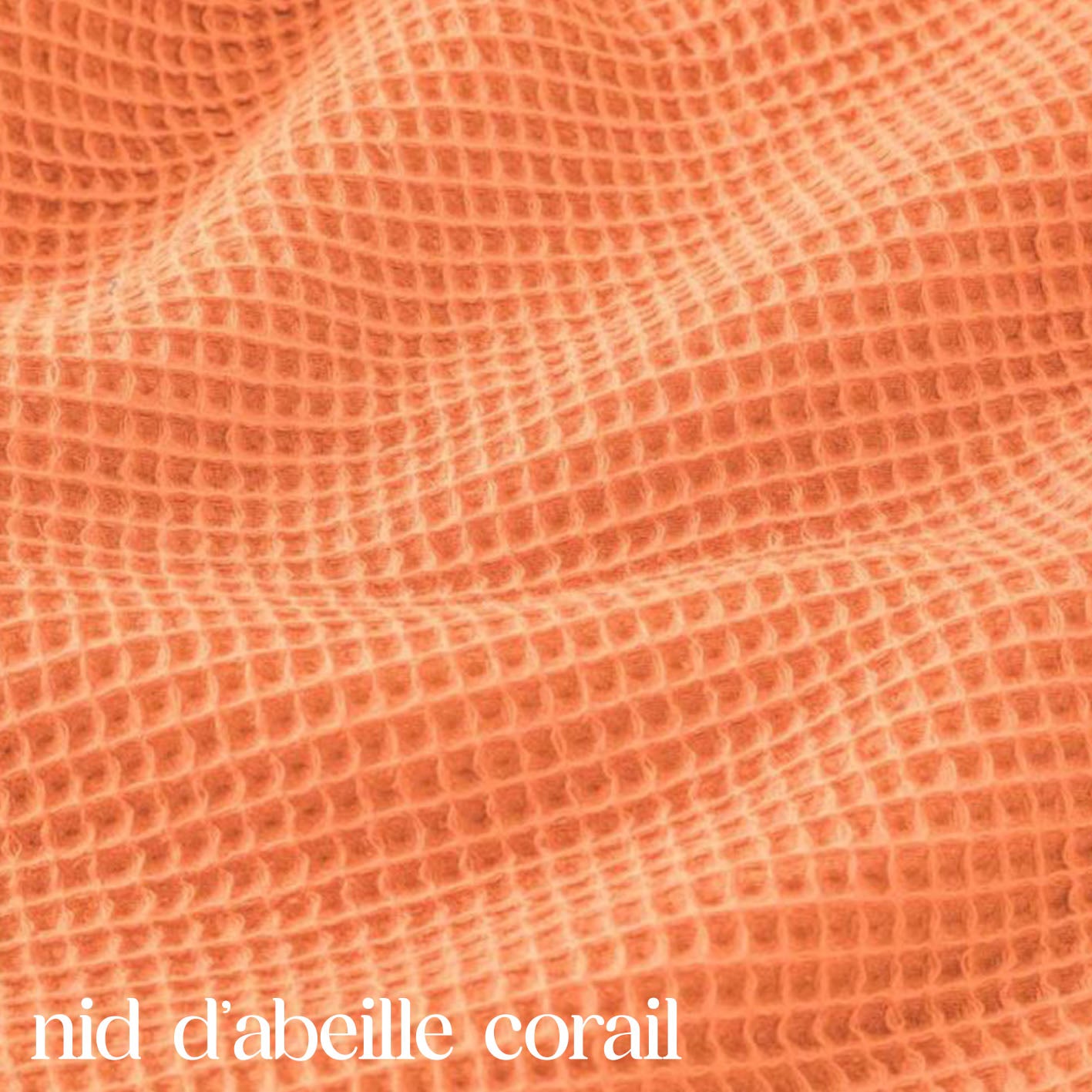Clix tissu nid d’abeille corail 
