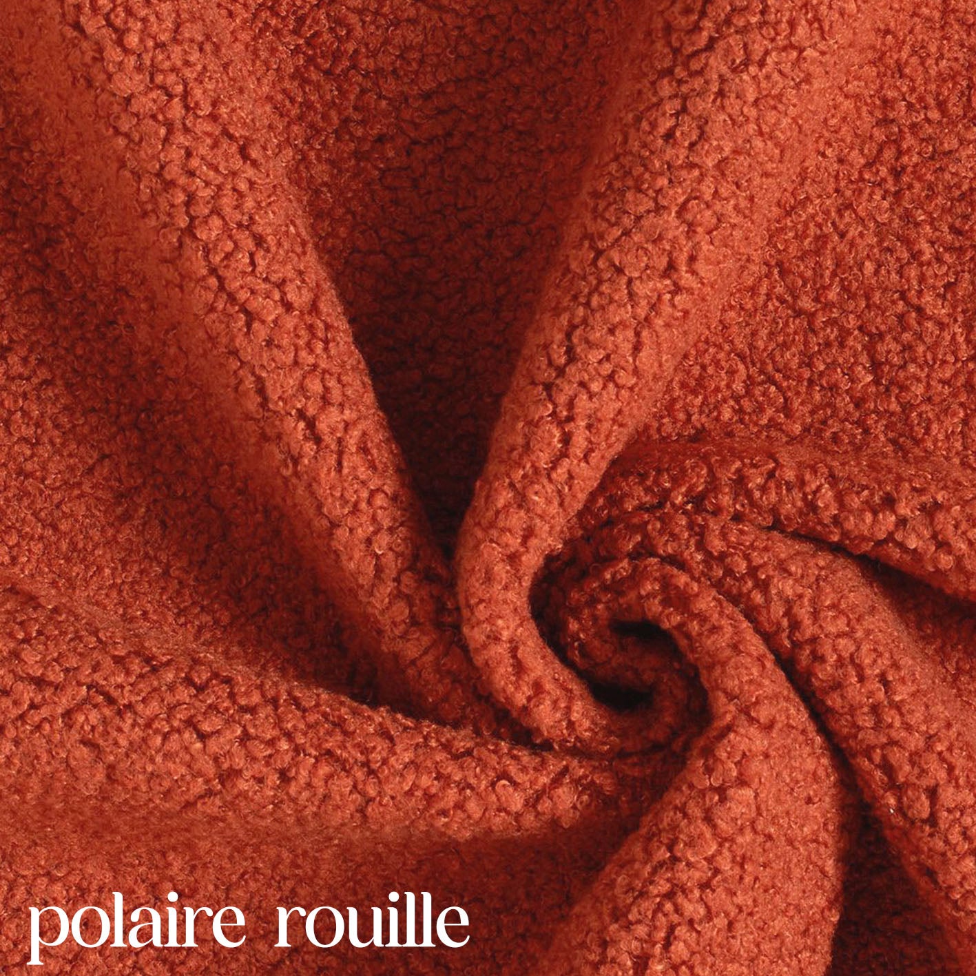 Clix tissu polaire rouille 