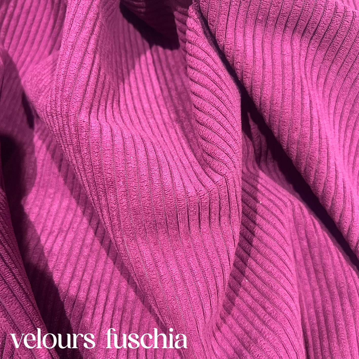 Clix tissu velours fuschia 