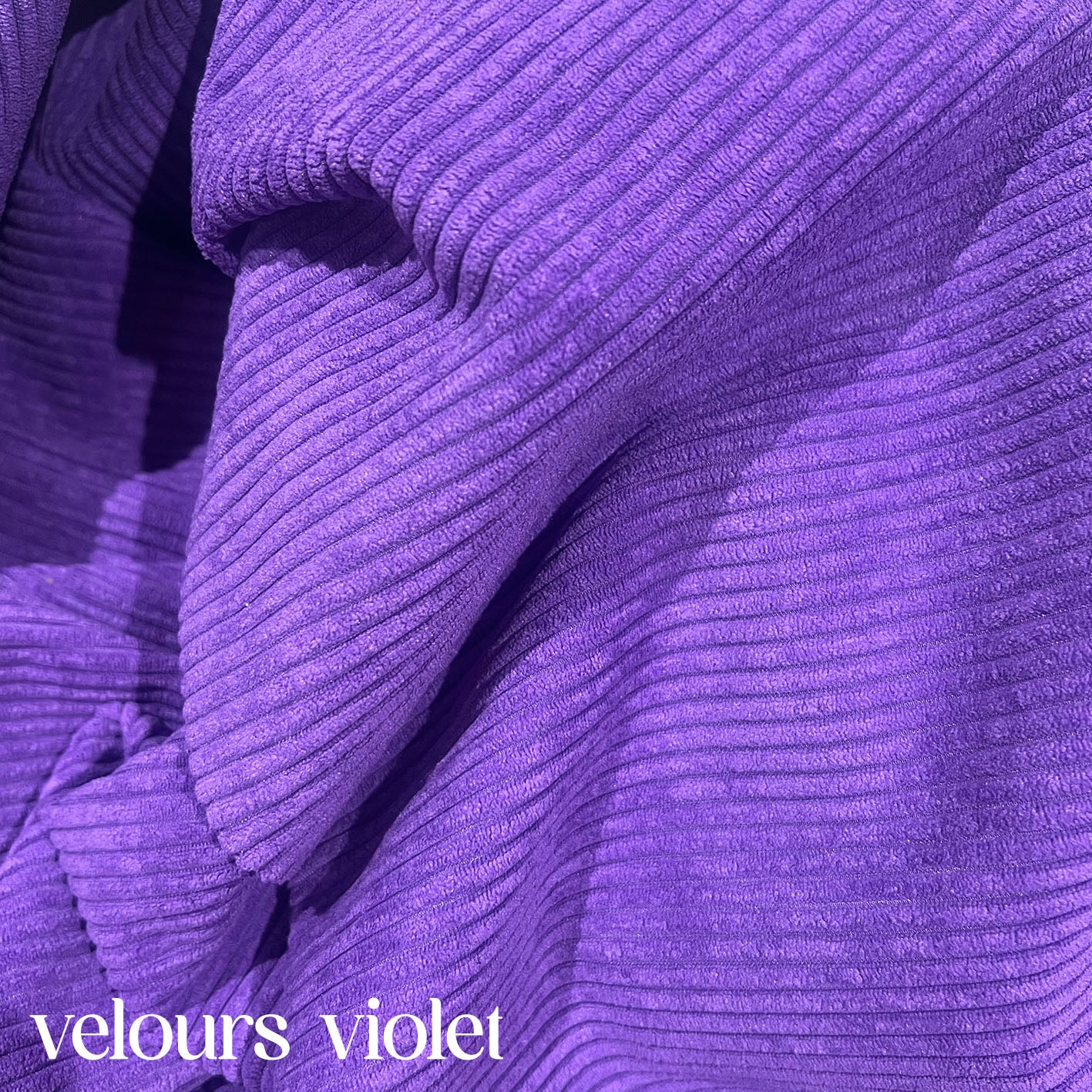 Clix tissu velours violet 