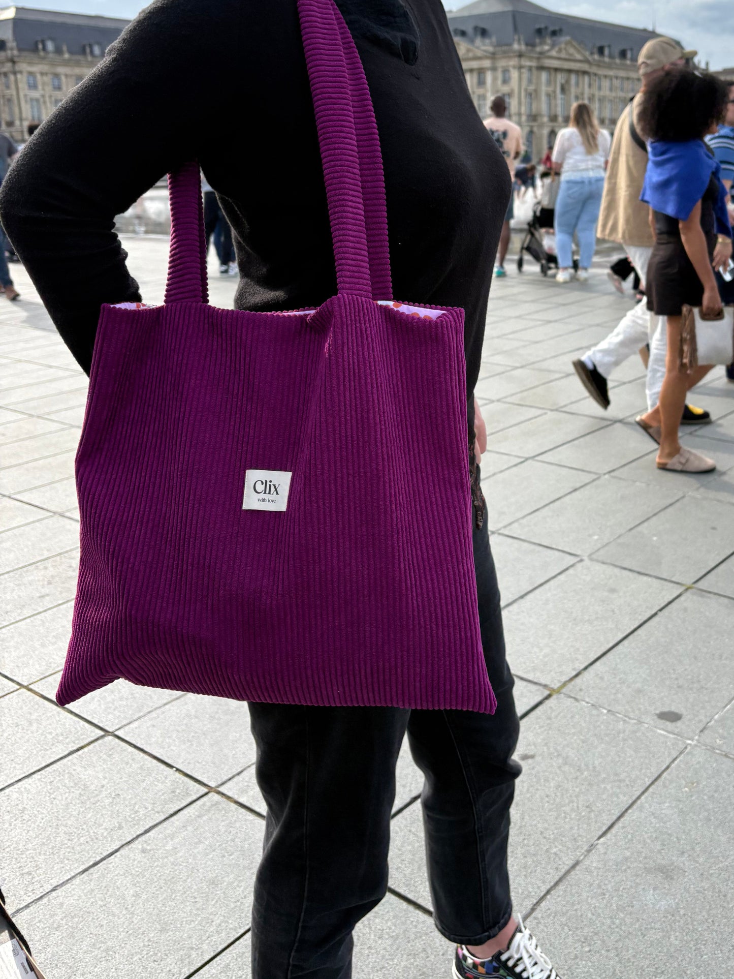 Tote bag doublé - VELOURS