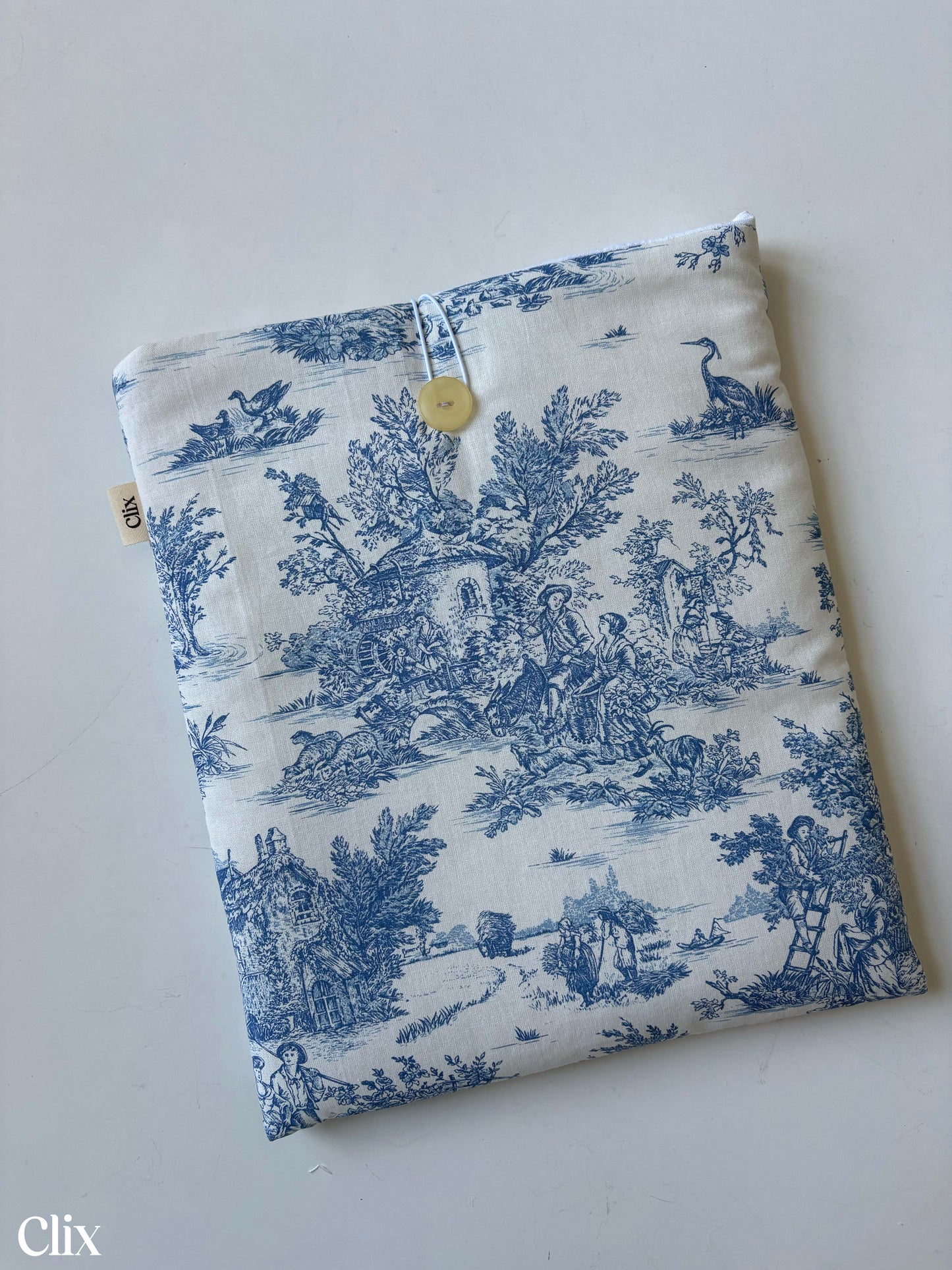 Housse de livre - JOUY BLEU