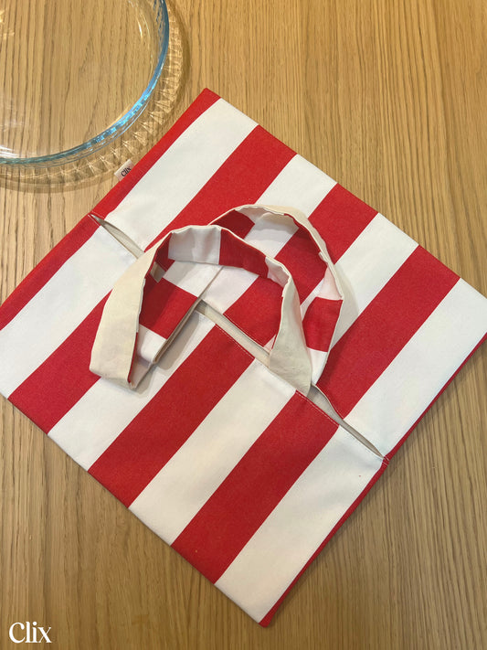 Sac à tarte  - RAYURES ROUGE